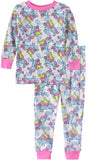 Mon Petit Girls 2T-4T Printed Waffle Thermal Pajama Set