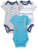 Calvin Klein Kids Boys 0-9 Months 3 Pack Short Sleeve Bodysuit