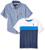 U.S. Polo Assn. Boys 4-7 2-Piece Woven Henley Set