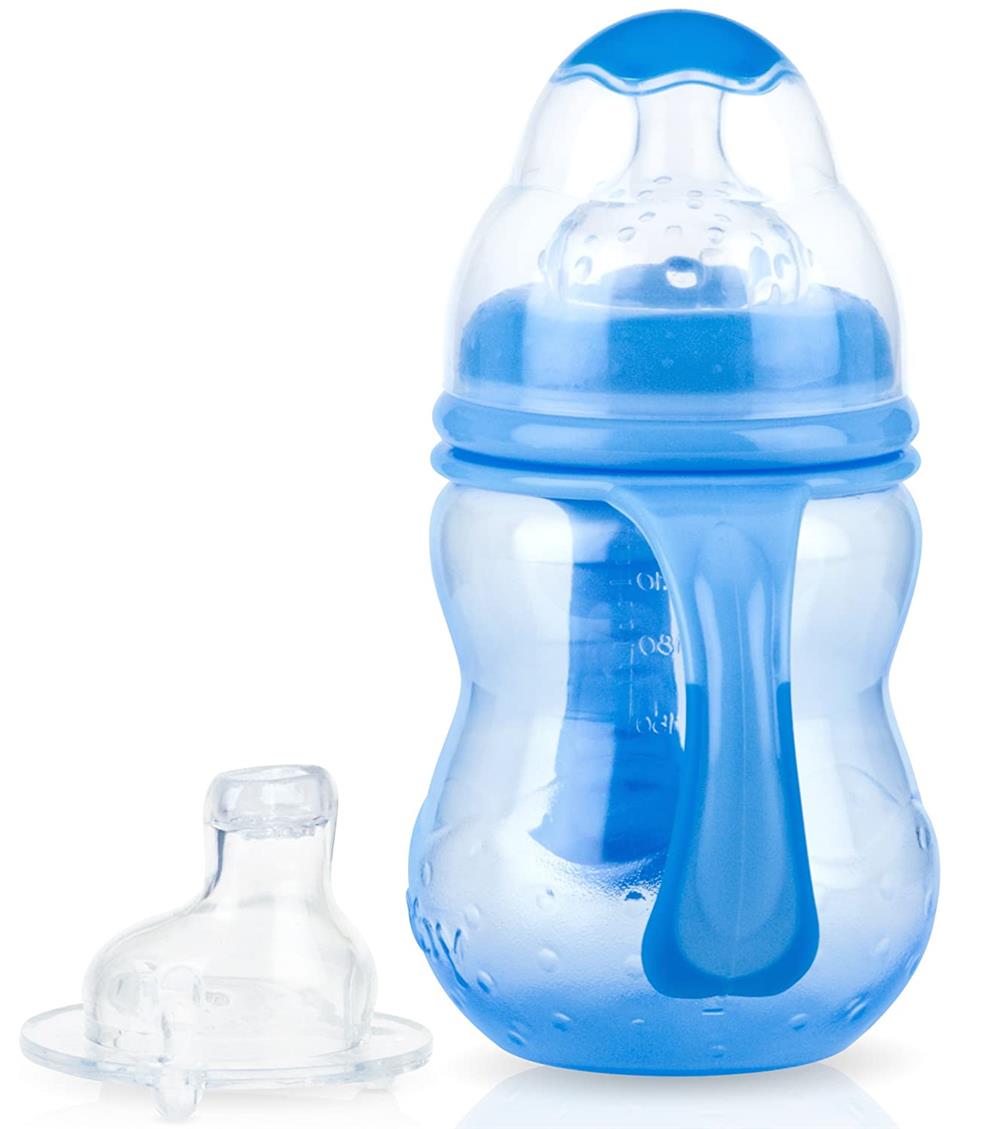 Nuby Printed Non-Drip Bottle 1 Pack of 1 Bottle 8 Ounce Colors May Vary  Colors