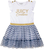 Juicy Couture Girls 4-6X Logo Stripe Skirt Dress