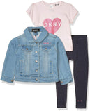 DKNY Girls 2T-4T 3 Piece Jacket Set