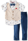 Little Lad Boys 12-24 Months 3 Piece Vest, Pant, Bow-tie Set