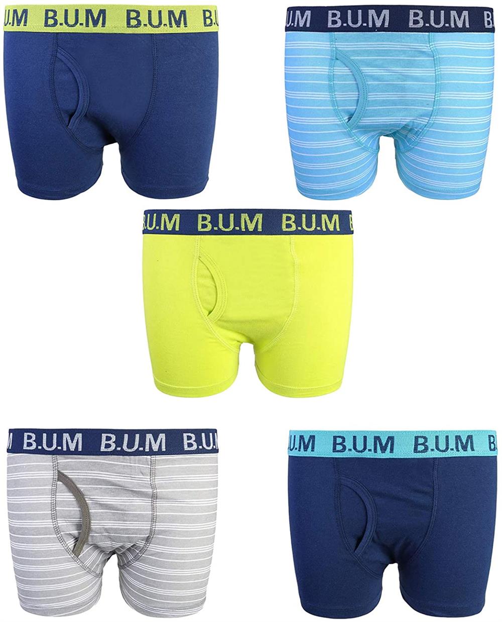 B.U.M. Equipment Boys Underwear - Cotton Boxer Briefs (5 Pack) – S&D Kids