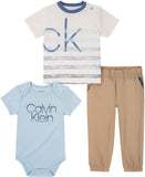 Calvin Klein Boys 12-24 Months 3-Pack Bodysuit Pant Set