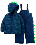 Carters Boys 2-7 2-Piece Dinosaur Snowsuit with Scales