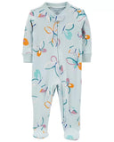 Carters Girls 0-9 Months Butterfly 2-Way Zip Cotton Sleep & Play