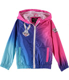 Members Only Girls 2T-16 Looney Tunes Bugs Bunny Gradient Hooded Windbreaker Jacket