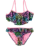 Limited Too Two Piece Cheetah Print Swim Suit