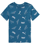 PUMA Boys 8-20 Short Sleeve All Over Print Logo T-Shirt