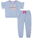 Calvin Klein Girls 12-24 Months Neon Heart Jogger Set