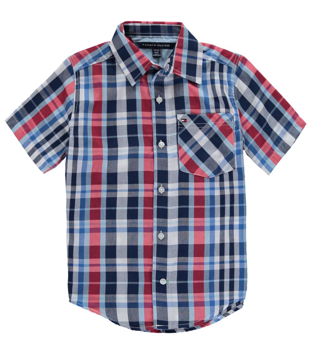 Tommy Hilfiger Boys 8-20 Plaid Short Sleeve Woven Shirt