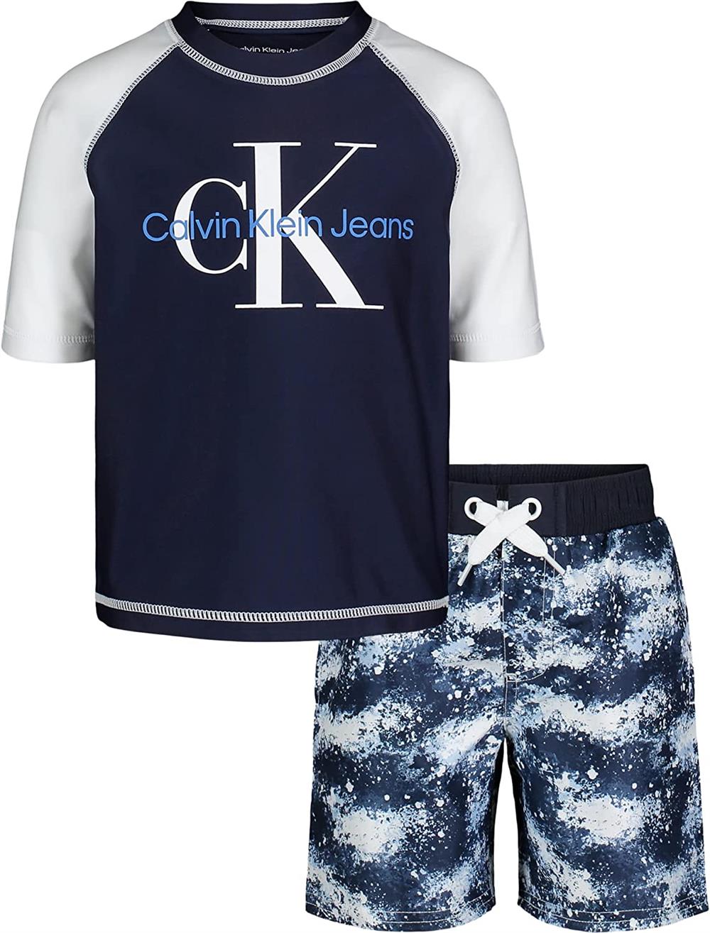 Calvin Klein Boys 12-24 Months Rashguard Swim Set