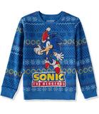 Sonic Boys 8-20 Long Sleeve Crew Neck Light Up Christmas Holiday Sweater