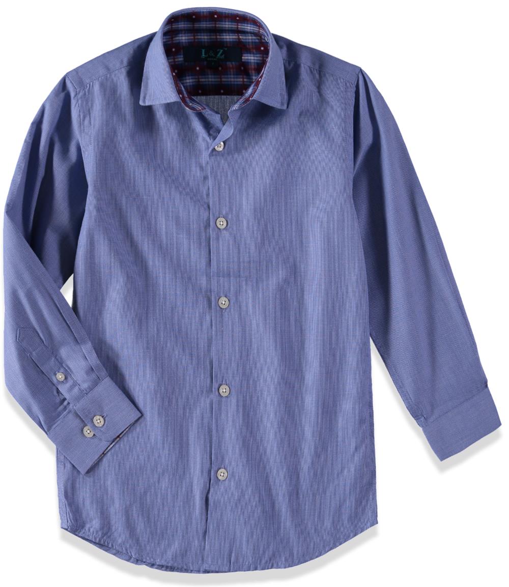 Leo & Zachary Boys 2-7 Houndstooth Dress Shirt S&D Kids Leo & Zachary Boys 2-7 Houndstooth Dress Shirt S&D Kids