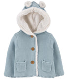 Carters Boys 0-24 Months Sherpa-Lined Cardigan Jacket