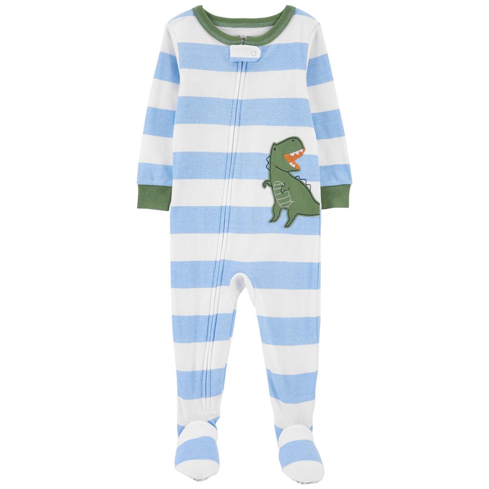 Carters Boys 12-24 Months 1-Piece Dinosaur 100% Snug Fit Cotton Footie PJs