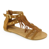 Bebe Girls 7-16 Fringe Gladiator Sandal