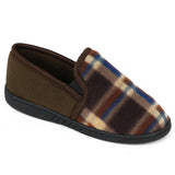 Zac & Evan Boys 11-5 Plaid Fleece Slipper Shoe