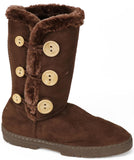 Chatz Womens Microsuede Button Boots