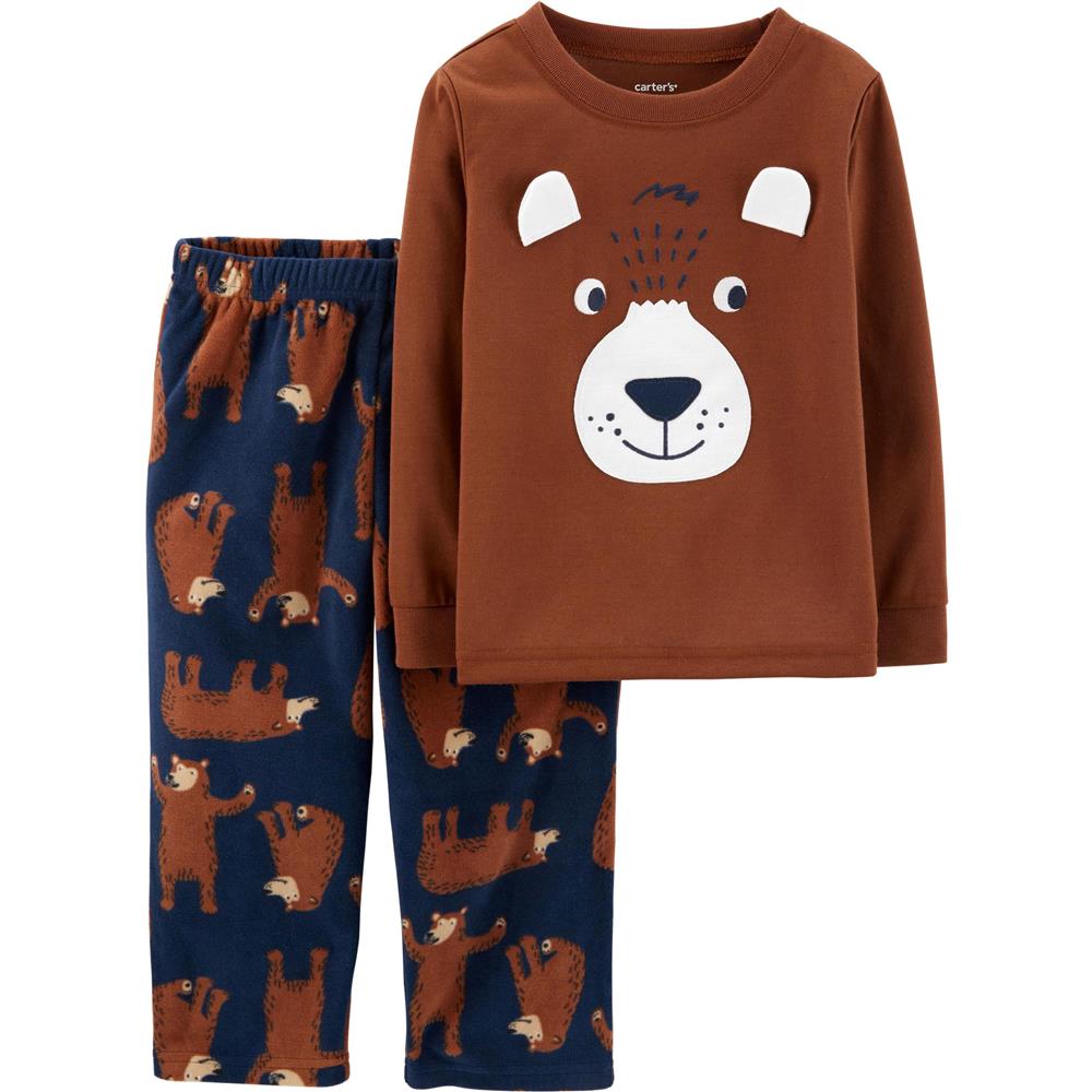 Carters Boys 2T-5T Bear Microfleece Pajama Set