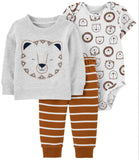 Carters Boys 0-24 Months 3-Piece Tiger Cardigan Set