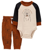Carters Boys 0-24 Months 2-Piece Dog Bodysuit Pant Set