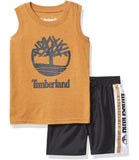 Timberland Boys 4-7 Logo Tank Short Set