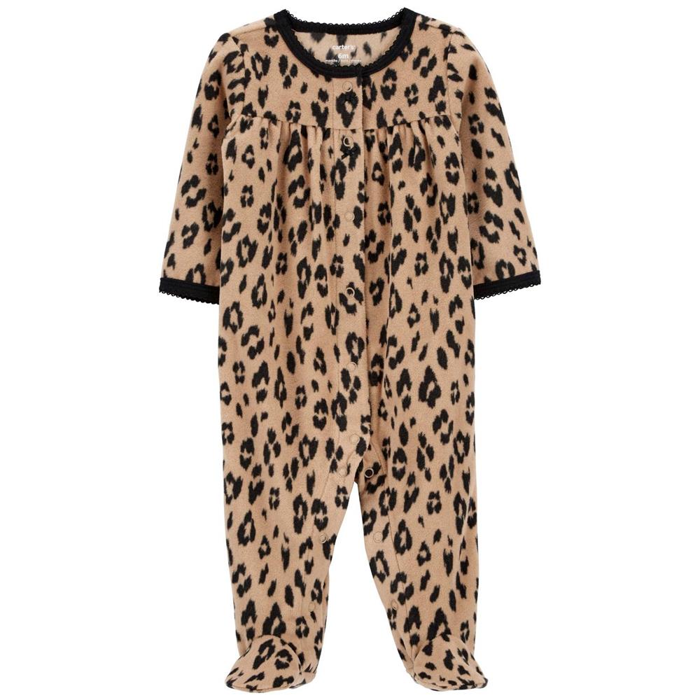 Carters Girls 0-9 Months Cheetah Snap-Up Sleep & Play