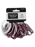 French Toast Girls 48-Piece Assorted Elastic Ponytail Holders
