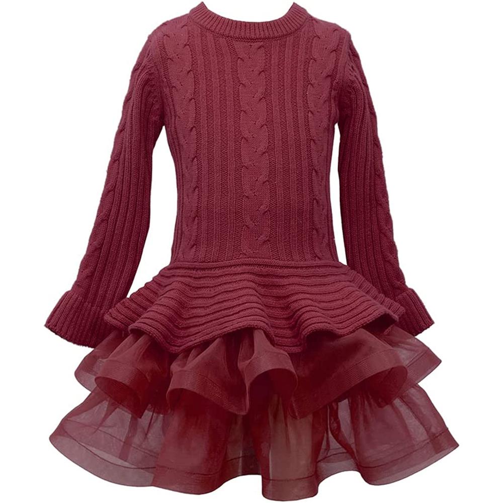 Bonnie Jean Cable Knit Sweater Dress