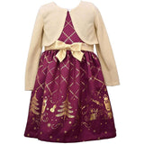 Bonnie Jean Girls 2T-4T Nutcracker Dress with Cardigan