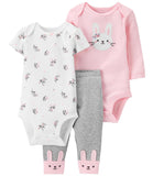 Carters Girls 0-24 Months 3-Piece Bunny Outfit Set