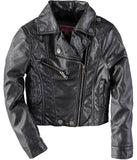 Urban Republic Girls 7-16 Metallic Moto Faux Leather Jacket