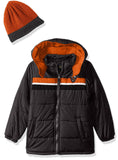 iXtreme Boys 8-20 Chest Stripe Puffer Jacket W/ Hat