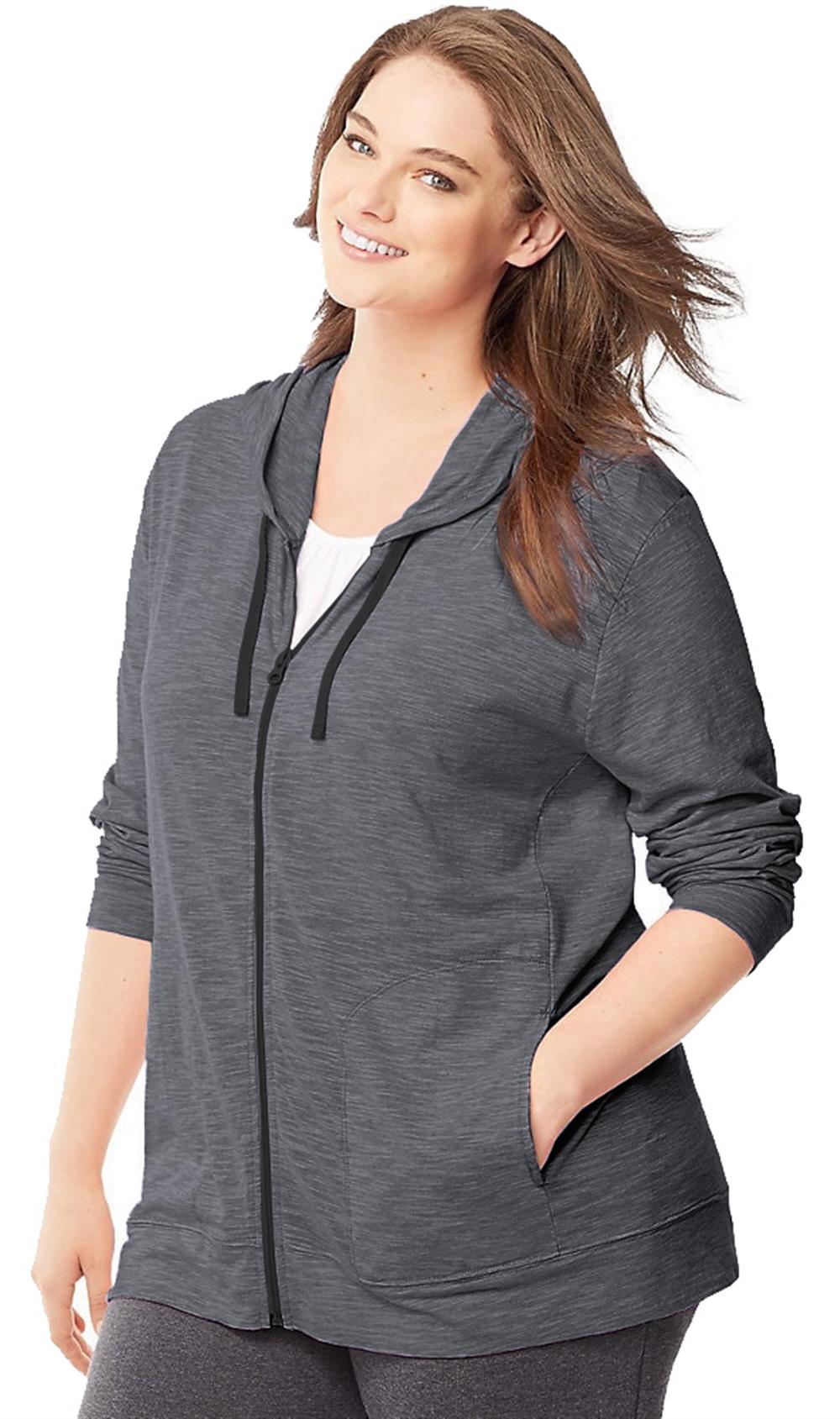 Just My Size Womens Jersey Full Zip Front Hoodie – S&D Kids