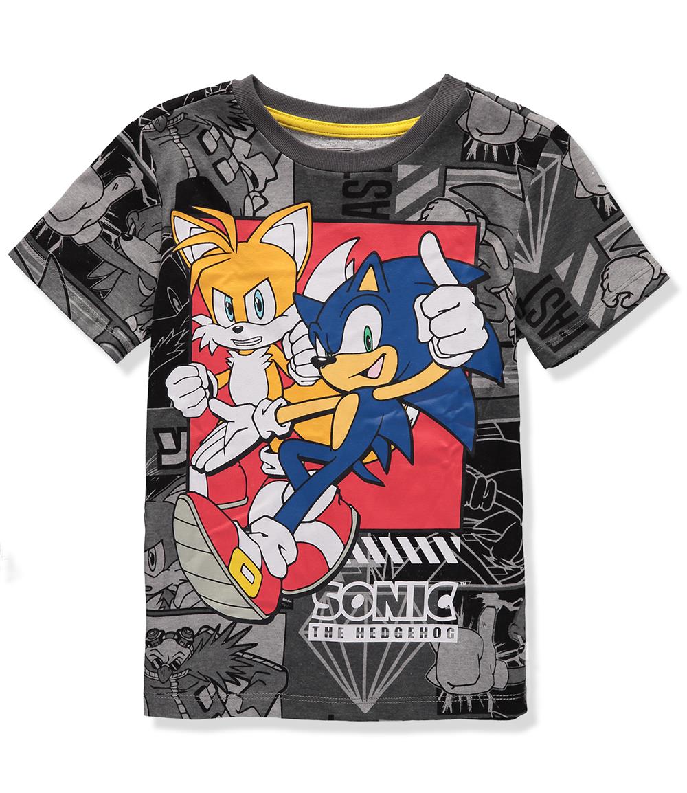 Sonic Boys 4-20 Short Sleeve All Over Print T-Shirt
