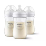 Philips Avent 3 Pack Natural Baby Bottle with Natural Response Nipple