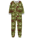 Carters Boys 4-10 Camo Fleece Footie PJs