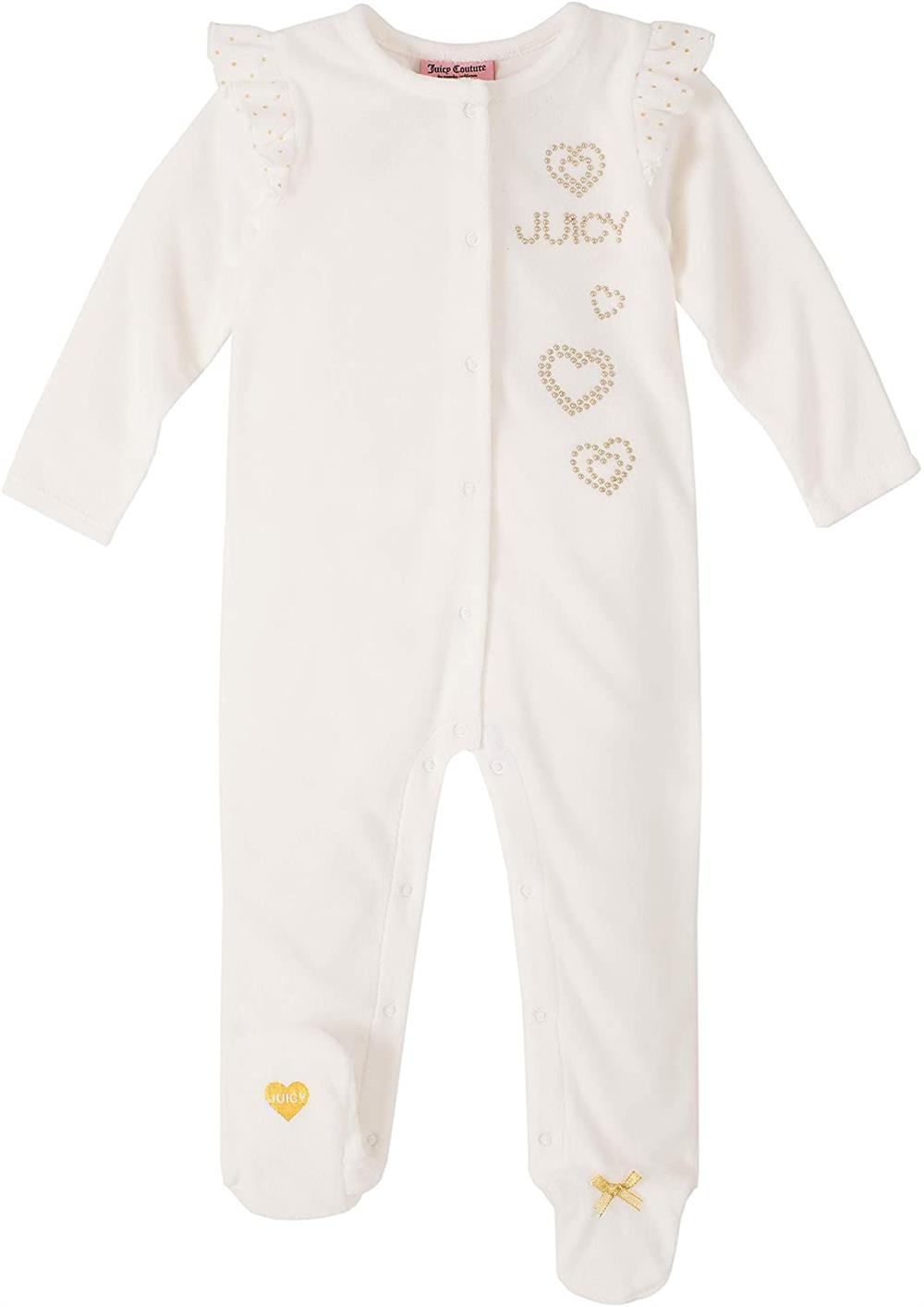 Juicy Couture Girls 0-9 Months Bow Velour Sleep and Play