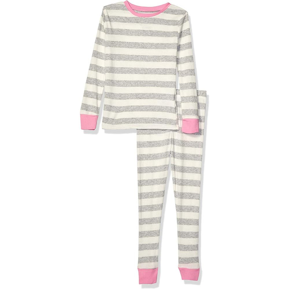 Planet Sleep Girls 2T-4T 2 Piece Cotton Snug Fit Pajama Set