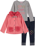 Little Lass Girls 2T-6X 3-Piece Jacket Set