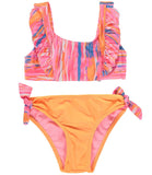 KensieGirl Stripe Print 2 Piece Swimsuit