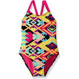 Breaking Waves Girls 7-16 Geo Swimsuit