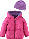 London Fog Girls 2T-4T Rainbow Heart Puffer Jacket