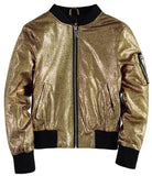 Urban Republic Girls 4-6x Metallic Glitter Bomber Jacket