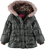 London Fog Girls 2T-4T Fur Shimmer Puffer Jacket