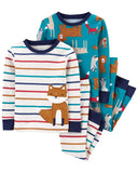 Carters Boys 12-24 Months Fox 4-Piece Cotton Pajama Set