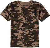 Tony Hawk Boys 8-20 Short Sleeve Camo Henley T-Shirt