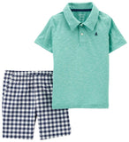 Carters Boys 3-24 Months Polo Short Set